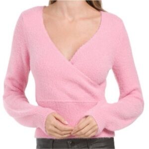 Pink V-Neck Sweater